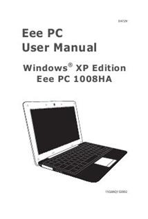Asus Eee PC 1008HA manual. Camera Instructions.